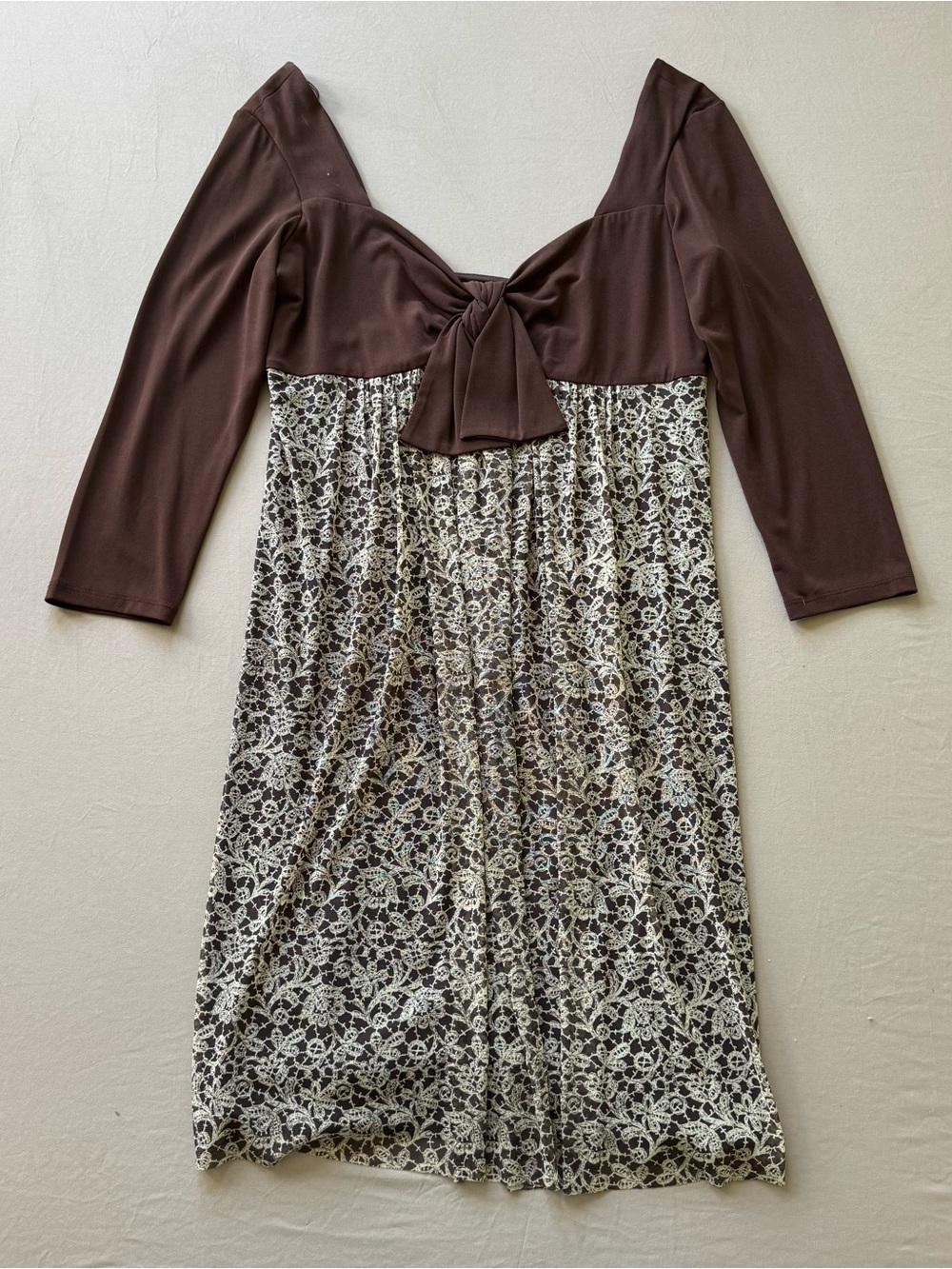 Vintage London Times Scoop Neck Babydoll Dress